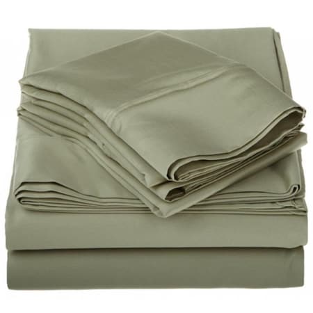 Superior  Egyptian Cotton 1200 Thread Count Solid Sheet Set  California King-Sage 1200CKSH SLSG